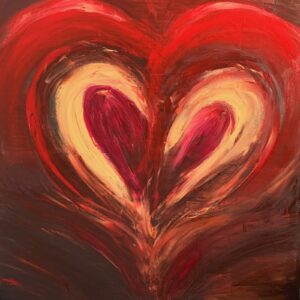 Quando il cuore si divide – dipinto di Cristina Zucchi
