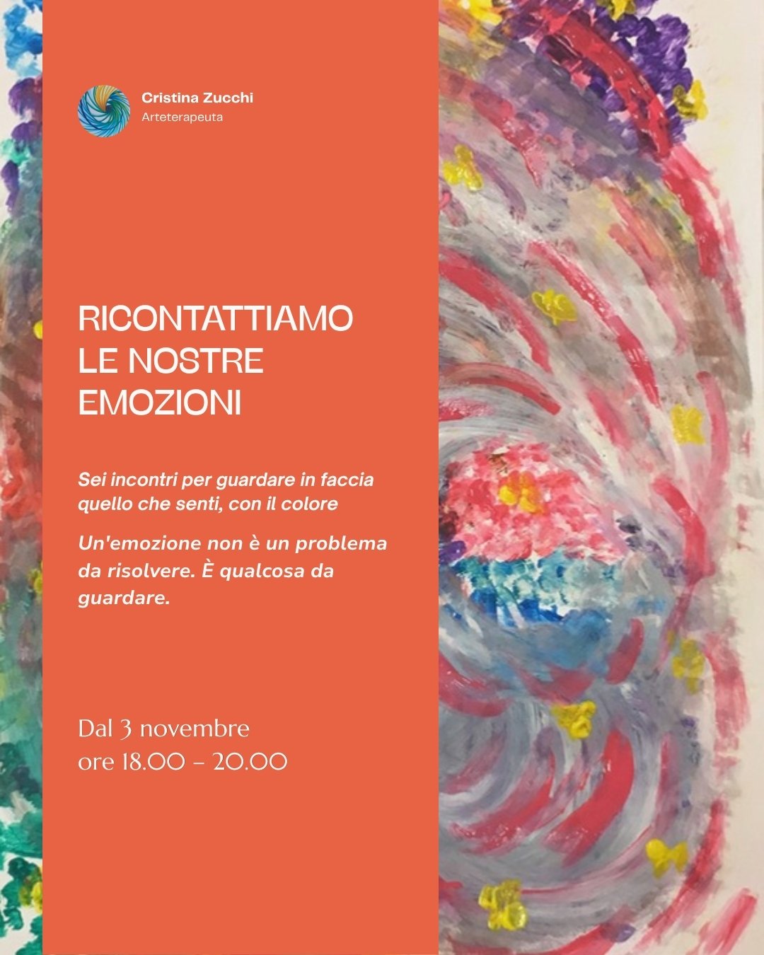 Ricontattiamo le nostre emozioni: percorso di arteterapia con la pittura, sei incontri dal 3 novembre